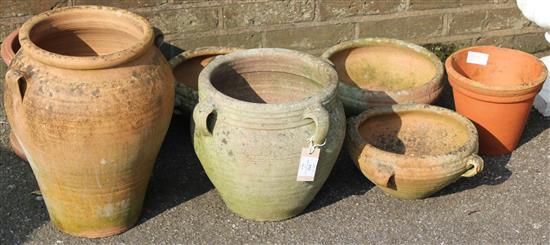 Group of terracotta pots